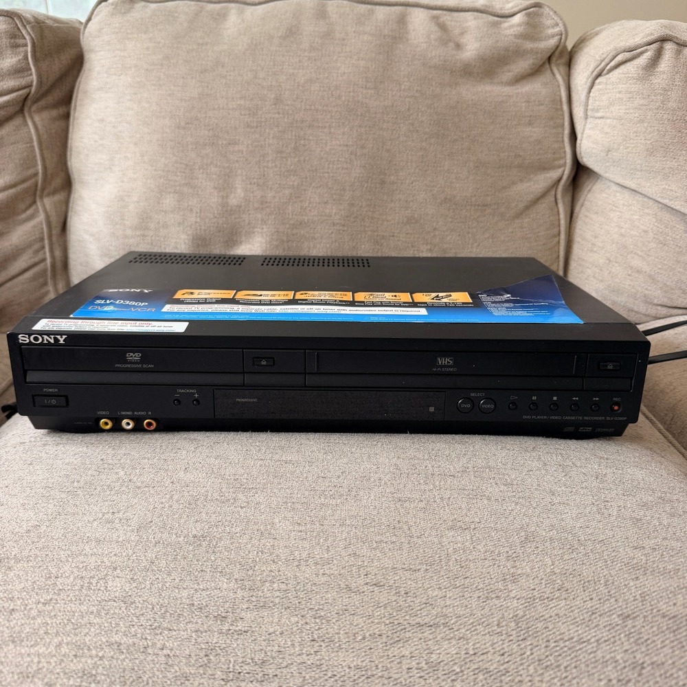 Sony SLV-D380P DVD VCR Combo Player Progressive Scan Hi-Fi Stereo Black tested